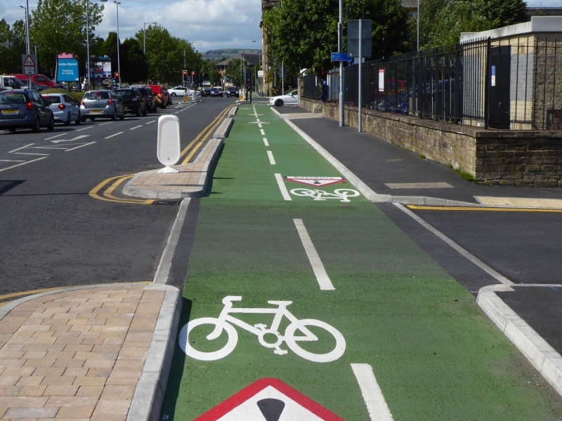 A crossing on the Leeds/Bradford cycle highway